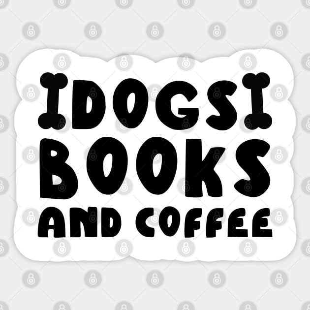 Dogs Books And Coffee Sticker by kirayuwi